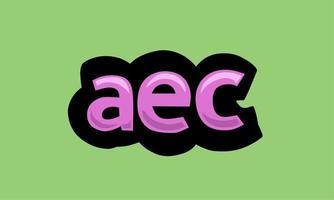 AEC writing vector design on a green background