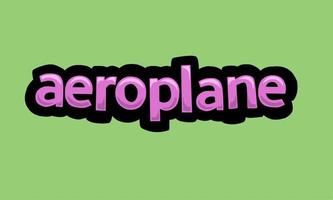 AEROPLANE writing vector design on a green background