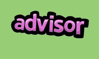 ADVISOR writing vector design on a green background