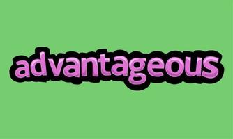 ADVANTAGEOUS writing vector design on a green background