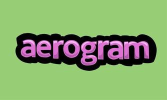 AEROGRAM writing vector design on a green background