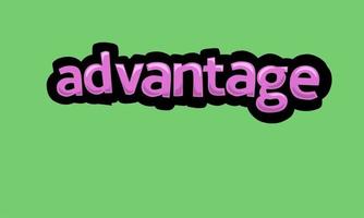 ADVANTAGE writing vector design on a green background