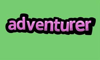 ADVENTURER writing vector design on a green background