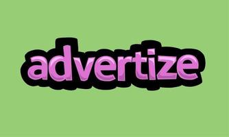 ADVERTIZE writing vector design on a green background