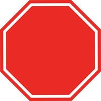 blank Stop Sign isolate on white background. vector