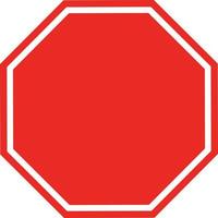 blank Stop Sign isolate on white background. vector