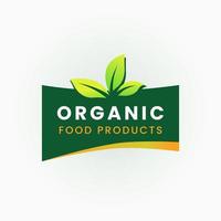 100 percent organic food  certified label vector