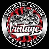 camiseta vintage moto vector