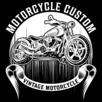 Vintage T-shirt Motorcycle vector