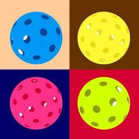 Pickleball Balls vector set