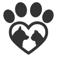logotipo de ilustración para clínica veterinaria y tienda de mascotas. vector