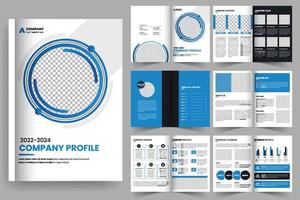 Company profile brochure template design or multipage business brochure layout