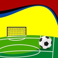 ilustración de vector de bola y campo editable para fondo de texto sobre deporte de fútbol