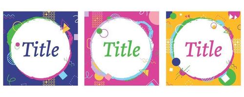 Geometric backgrounds. Design for banner, template, social media, cover, print etc. Vector illustration