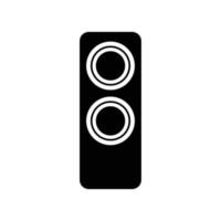 Speaker Silhouette. Black and White Icon Design Elements on Isolated White Background vector