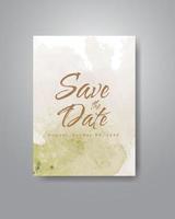 Save the date with watercolor background. Design for your invitation. vector