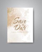 Save the date with watercolor background. Design for your invitation. vector