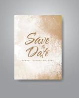 Save the date with watercolor background. Design for your invitation. vector