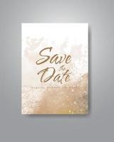 Save the date with watercolor background. Design for your invitation. vector