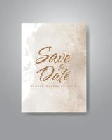 Save the date with watercolor background. Design for your invitation. vector