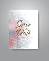 Save the date with watercolor background. Design for your invitation. vector