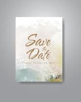 Save the date with watercolor background. Design for your invitation. vector