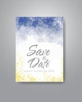 Save the date with watercolor background. Design for your invitation. vector