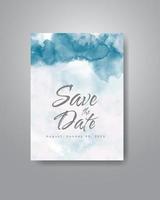 Save the date with watercolor background. Design for your invitation. vector