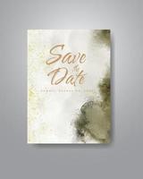 Save the date with watercolor background. Design for your invitation. vector