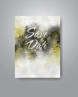 Save the date with watercolor background. Design for your invitation. vector