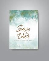 Save the date with watercolor background. Design for your invitation. vector