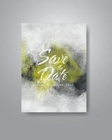 Save the date with watercolor background. Design for your invitation. vector