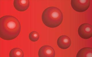 Dark Red 3d Spheres Background. Geometric Abstract Bubbles Balls Vector Illustration.