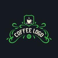 Vintage logo for coffee shop, restaurant food and drink vector