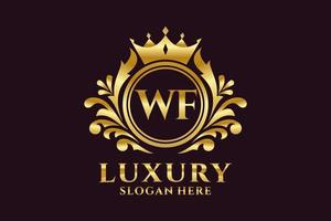 Initial WF Letter Royal Luxury Logo template in vector art for luxurious branding projects and other vector illustration.
