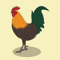 rooster vector in vintage style