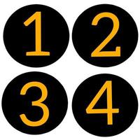 set of number icon design, counting number icon vector