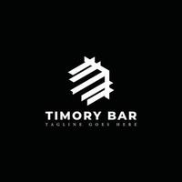 Abstract initial letter TB or BT logo in white color isolated in black background applied for cafe and bar logo also suitable for the brands or companies have initial name BT or TB. vector