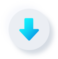 Neumorphic Down Arrow Icon, Neumorphism UI Button png