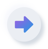 Neumorphic Right Arrow Icon, Neumorphism UI Button png