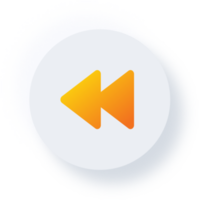 Neumorphic Backward Icon, Neumorphism UI Button png