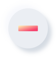 Neumorphic Minus Icon, Neumorphism UI Button png