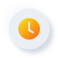 Neumorphic Clock Icon, Neumorphism Clock Button png