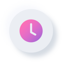 Neumorphic Clock Icon, Neumorphism Clock Button png