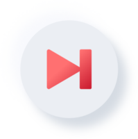 Neumorphic Play Next Icon, Neumorphism UI Button png