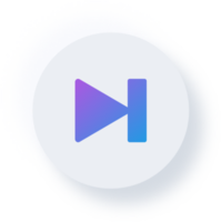 Neumorphic Play Next Icon, Neumorphism UI Button png