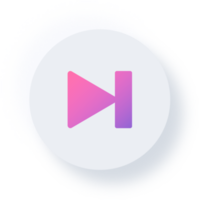 Neumorphic Play Next Icon, Neumorphism UI Button png