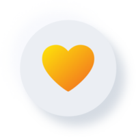 Neumorphic Heart Icon, Neumorphism UI Button png