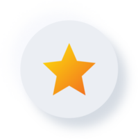 Neumorphic Star Icon, Neumorphism UI Button png