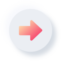 icône de flèche droite neumorphique, bouton d'interface utilisateur de neumorphisme png